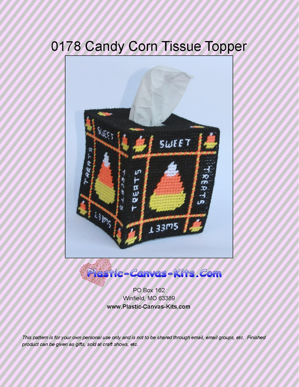 Candy Corn Tissue Topper
