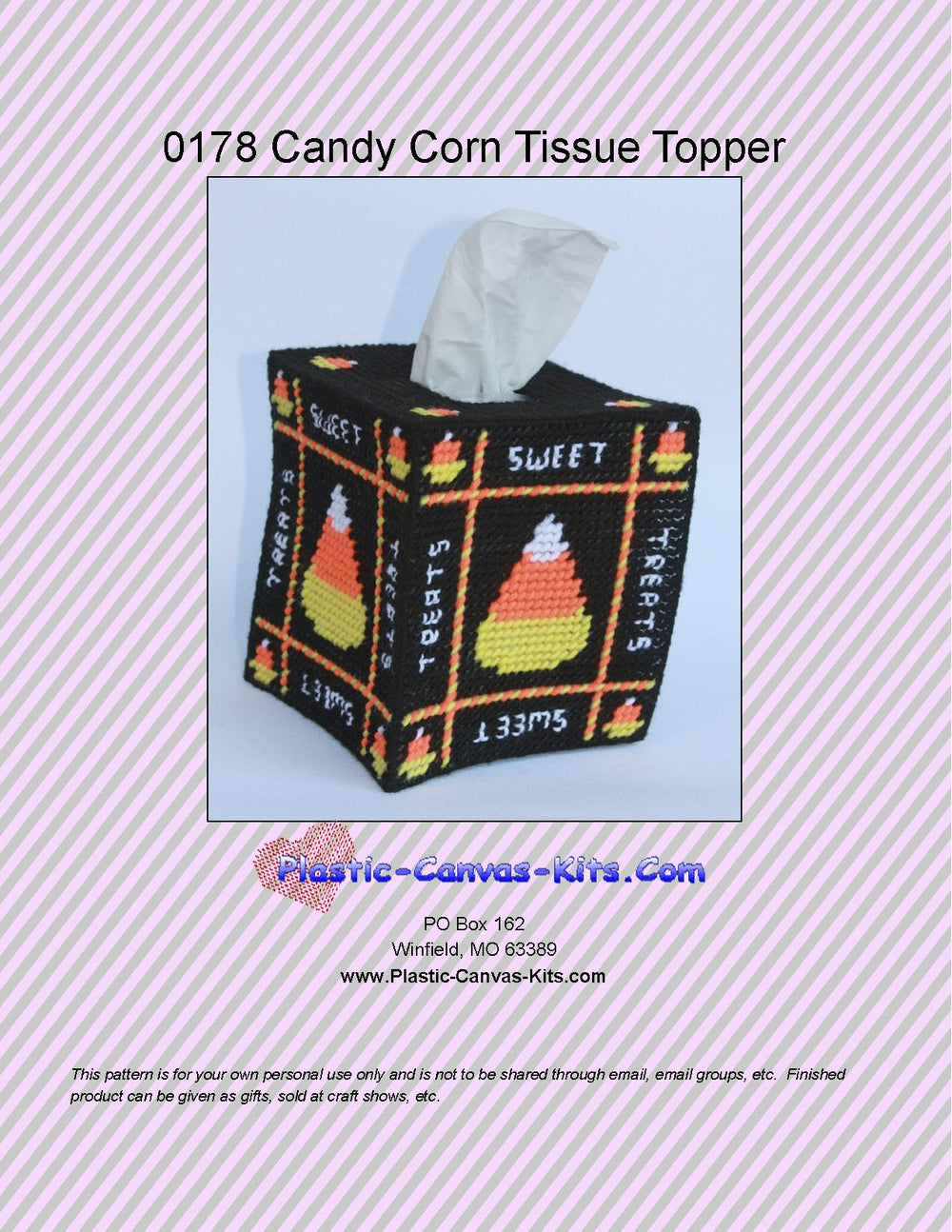 Candy Corn Tissue Topper