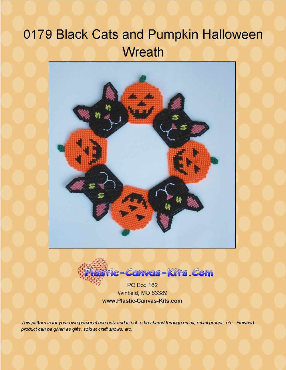 Black Cats and Pumpkin Wreath