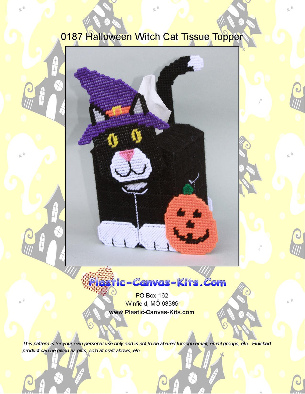 Halloween Cat Tissue Topper