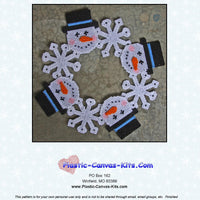 Snowman and Snowflakes Wreath