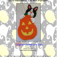 Halloween Cat with Pumpkin