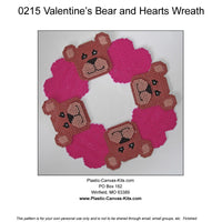 Teddy Bear and Hearts Wreath