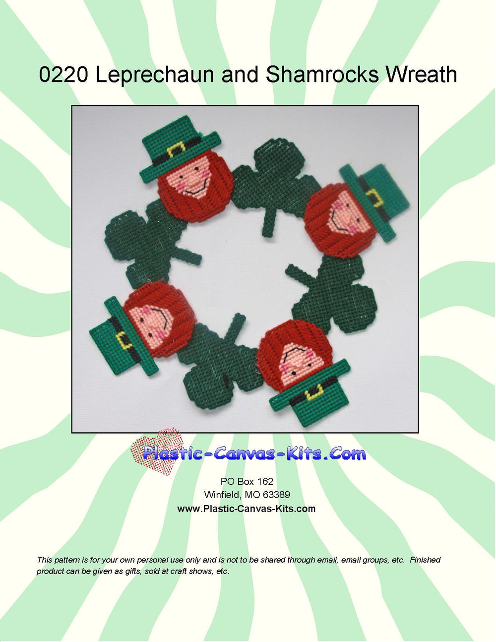 Leprechauns and Shamrocks Wreath