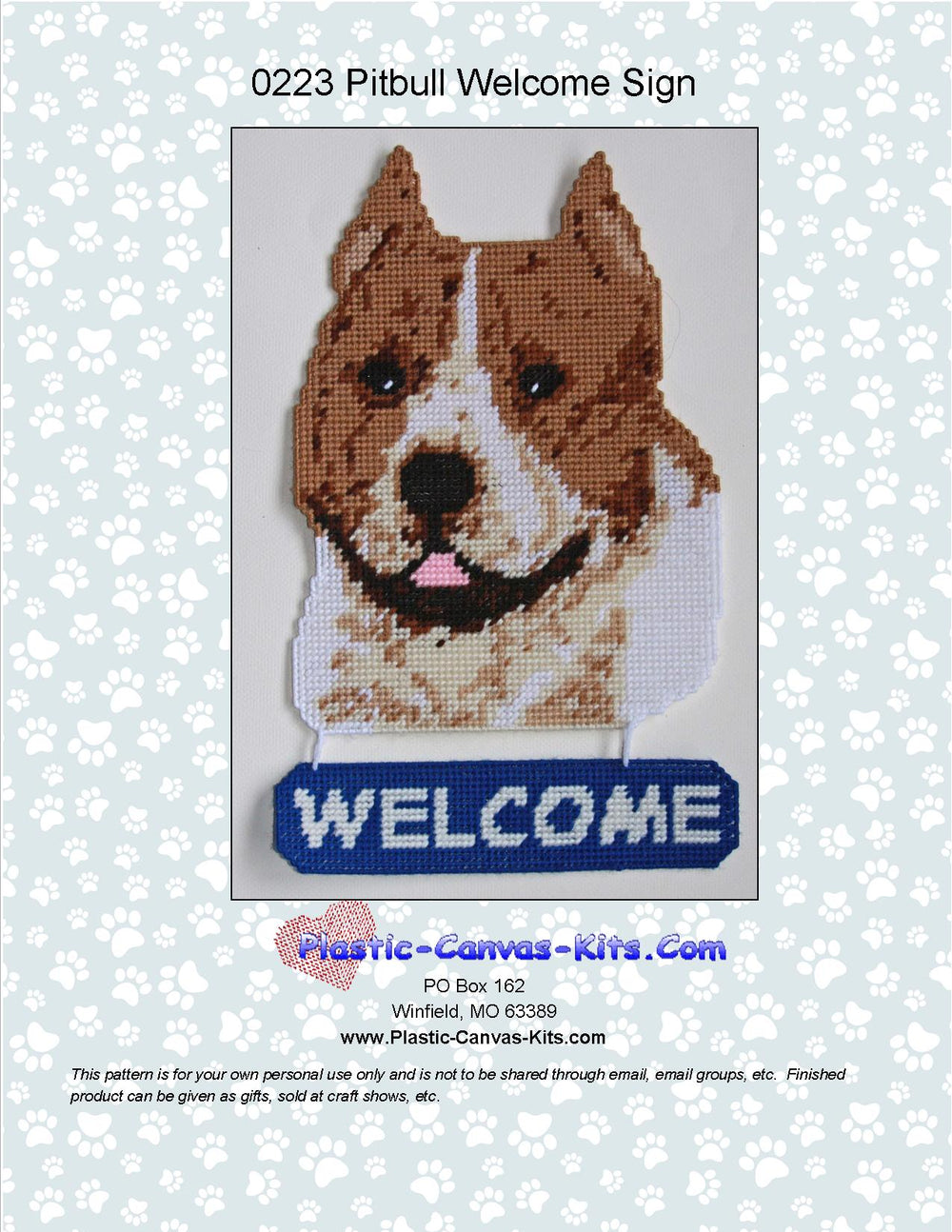 Pitbull Welcome Sign