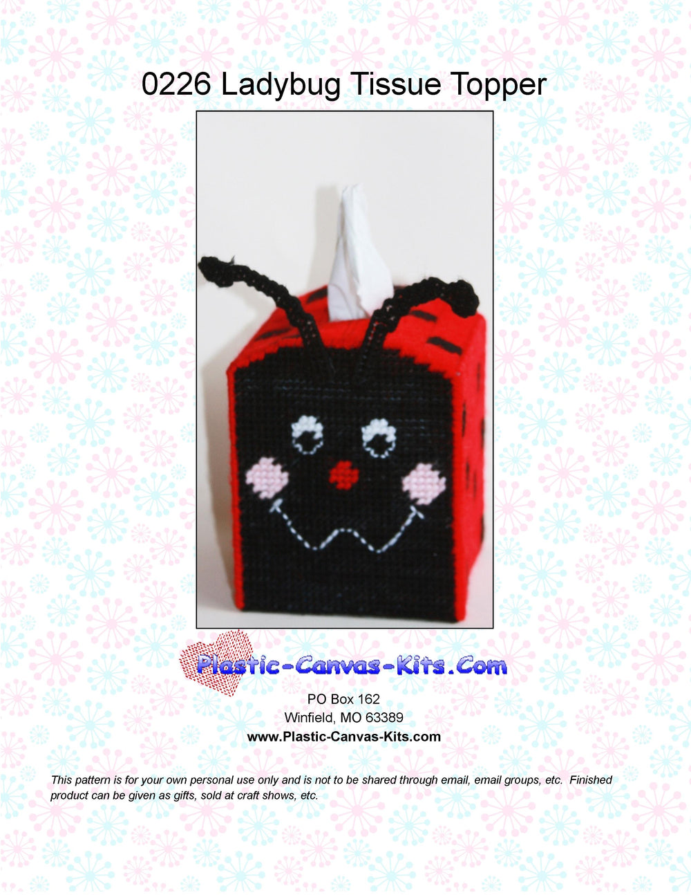 Ladybug Tissue Topper