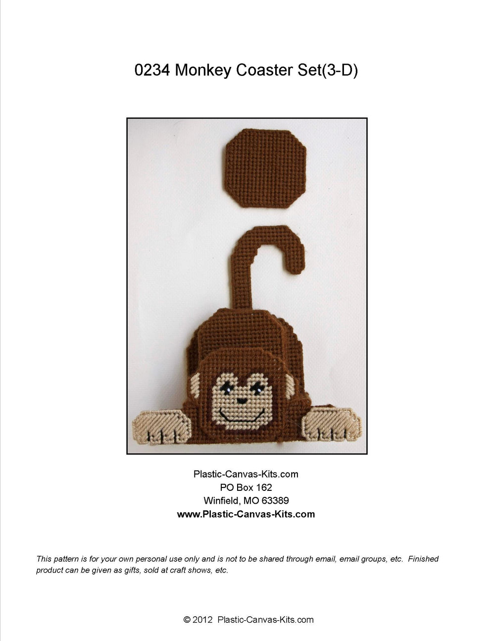 3-D Monkey Coaster Set