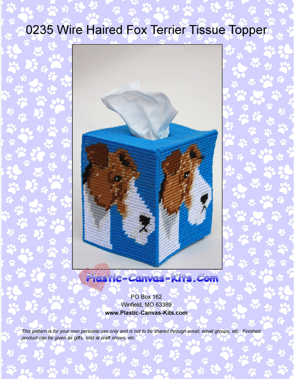 Wire Fox Terrier Tissue Topper