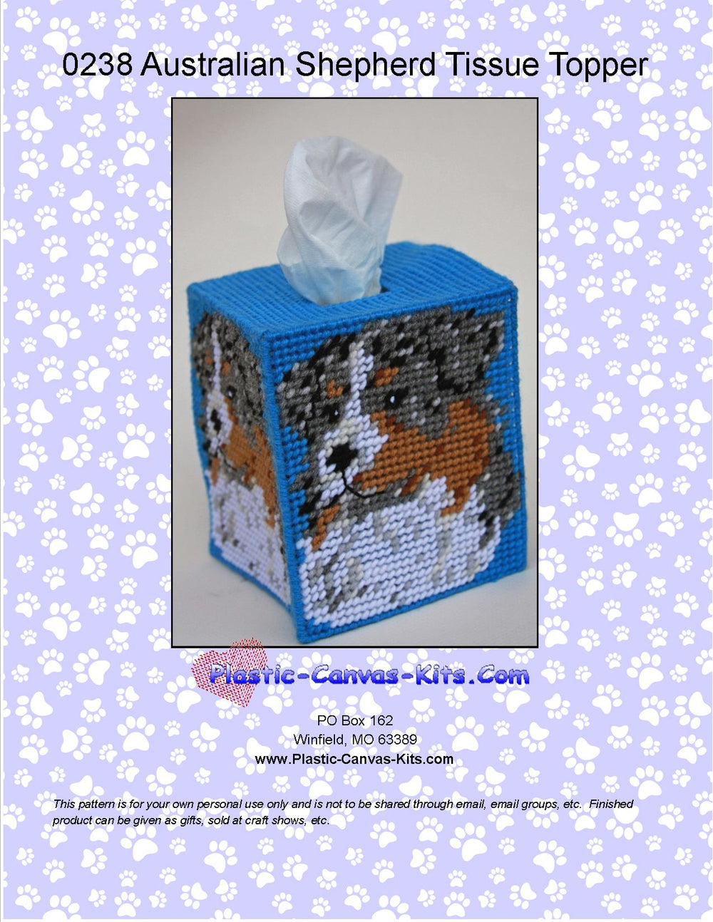 Australian Shepherd Tissue Topper