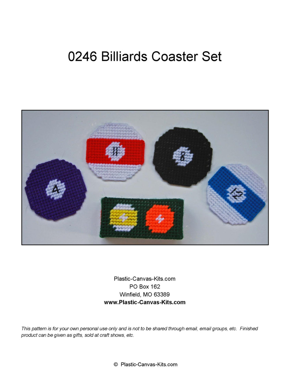 Billiards Coaster Set