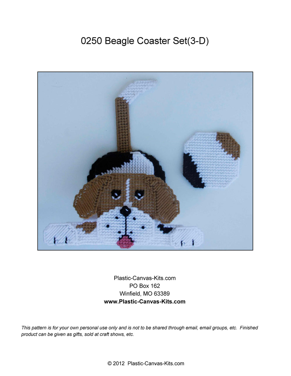 3D Beagle Coaster Set