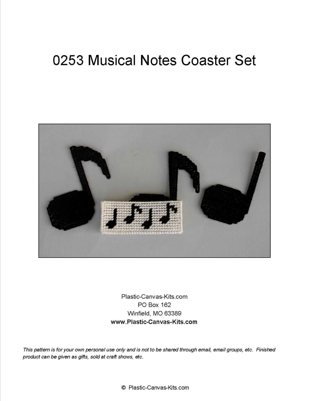 Musical Note Coaster Set