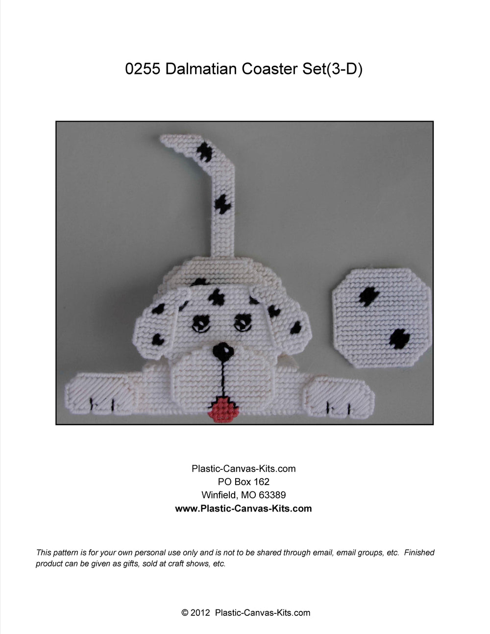3D Dalmatian Coaster Set