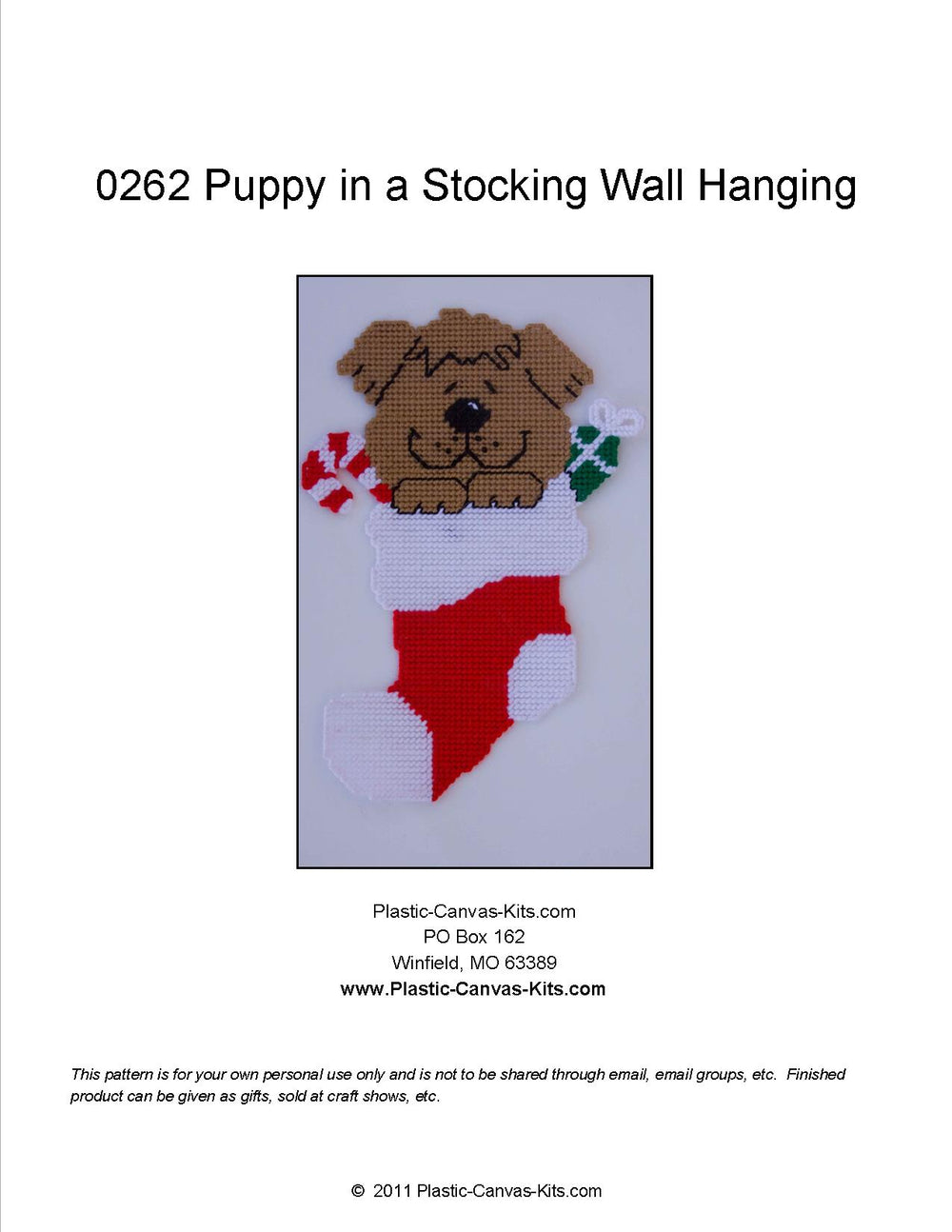 Puppy in Stocking Wall Hanging