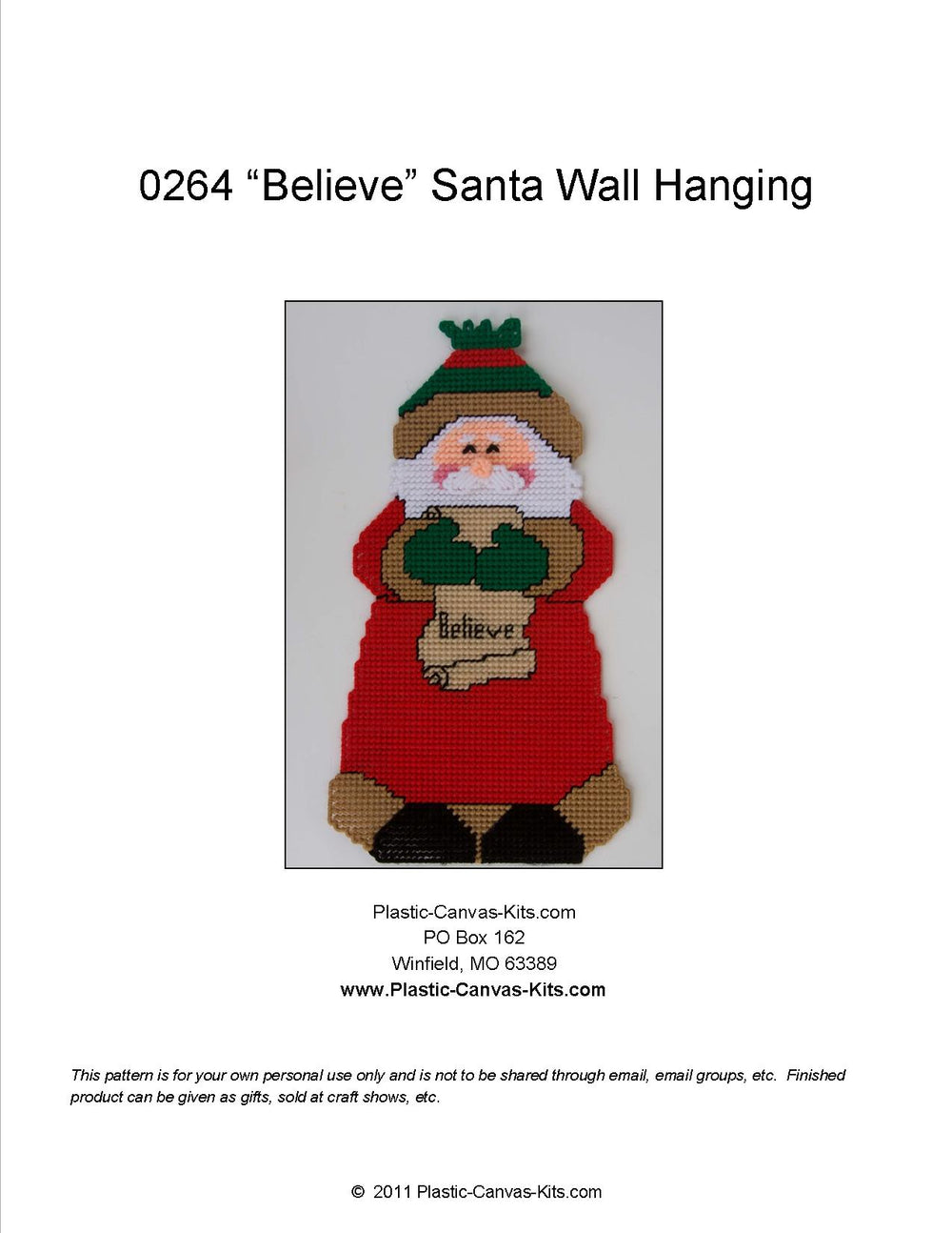 Believe Santa Wall Hanging