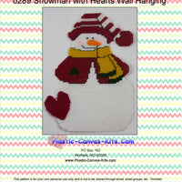 Snowman and Hearts Wall Hanging