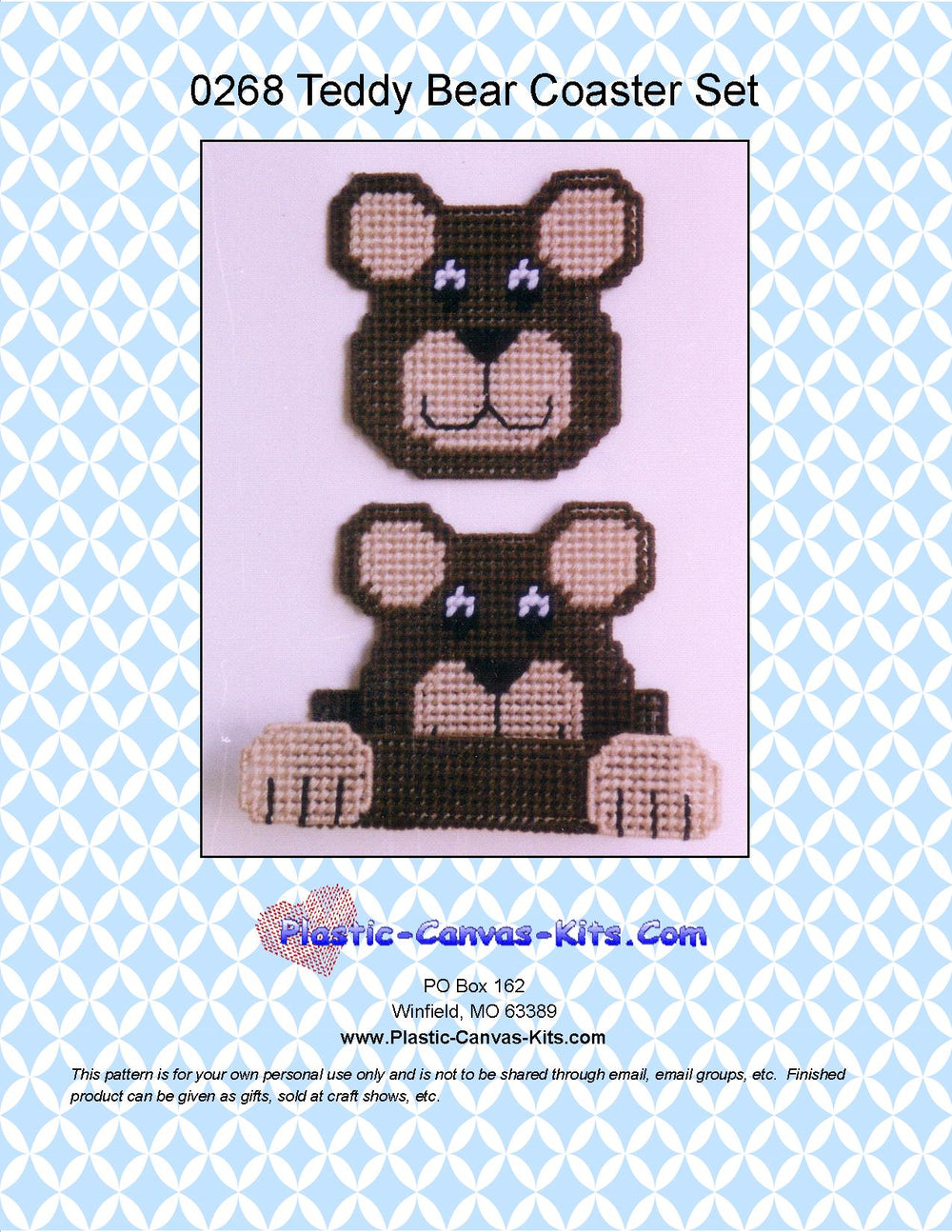 Teddy Bear Coaster Set