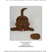 3D Chocolate Labrador Retriever Coaster Set