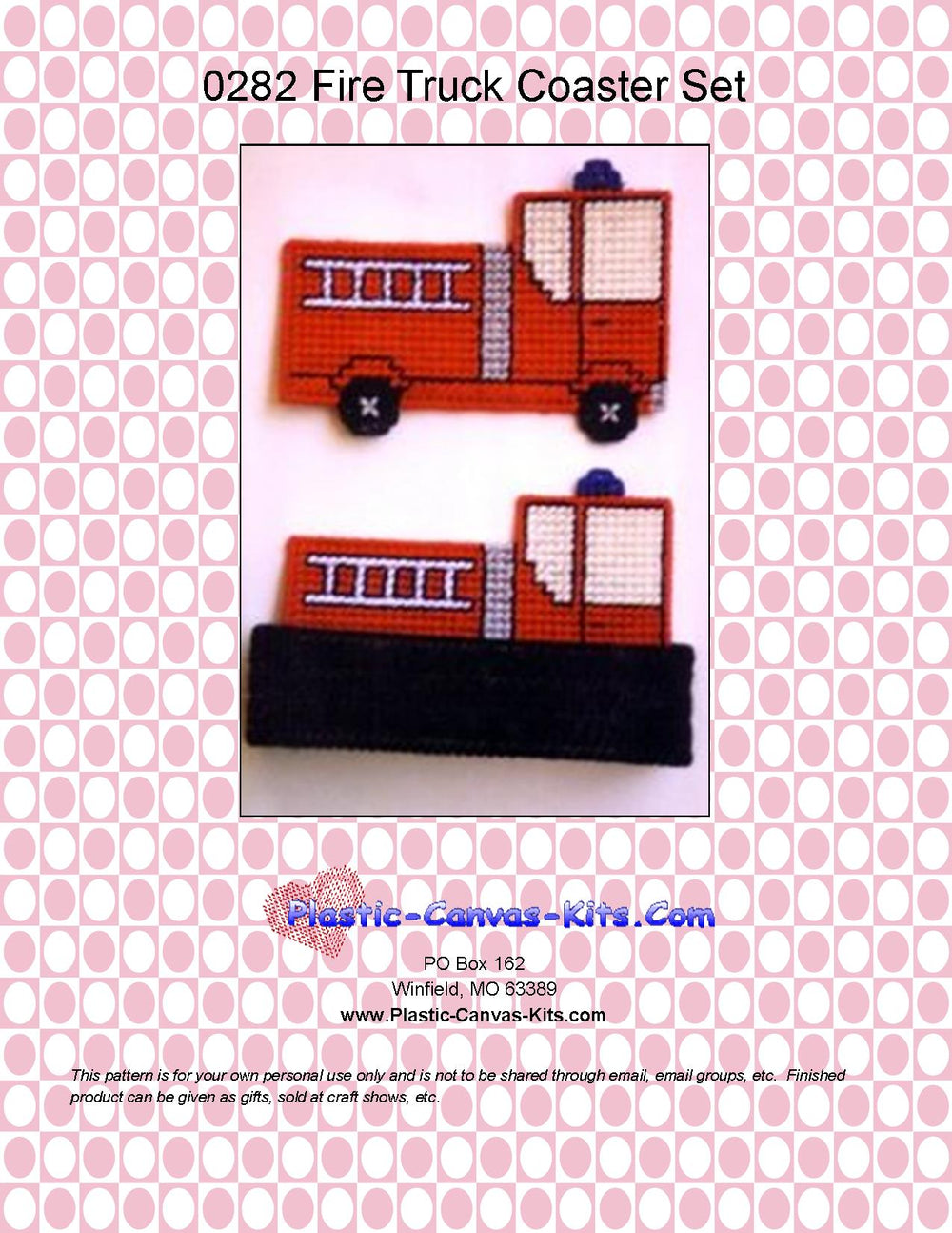 Fire Truck Coaster Set