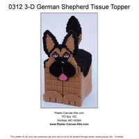 German Shepherd 3-D  Tissue Topper