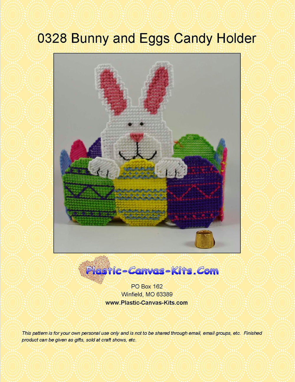 Easter Bunny and Eggs Candy Holder