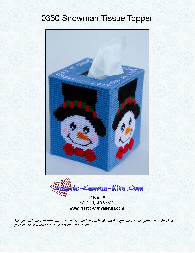 Let it Snow Snowman Tissue Topper