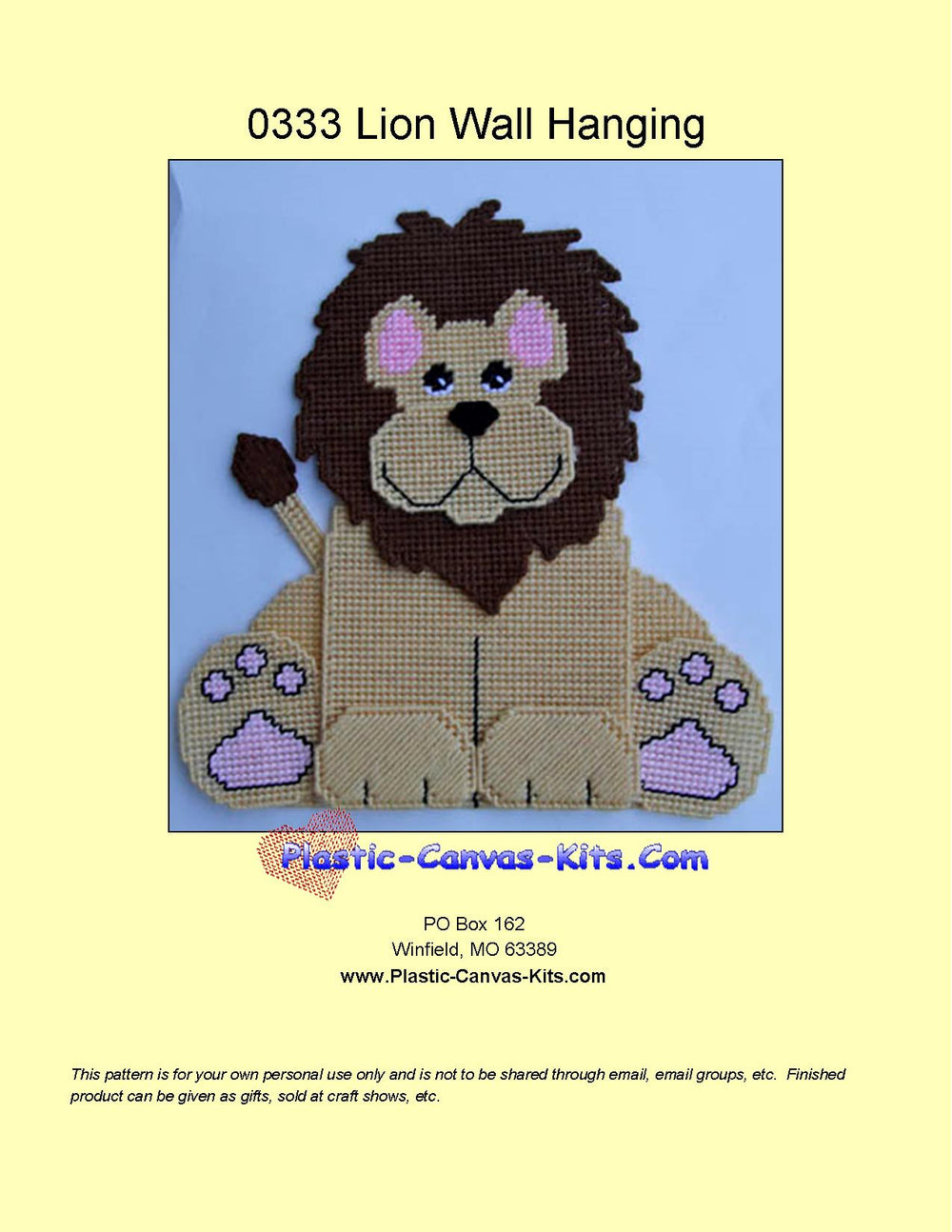 Lion Wall Hanging