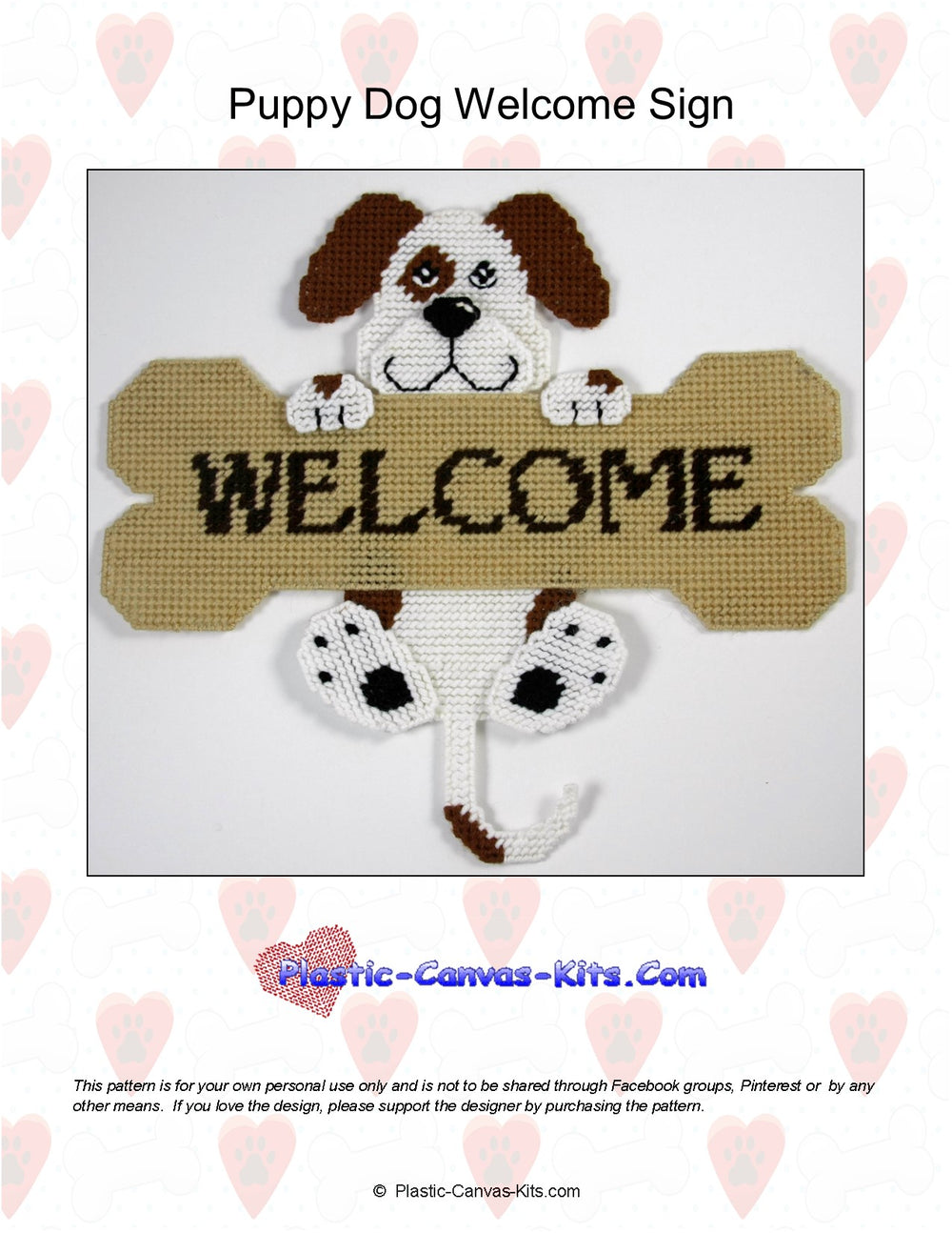 Puppy Dog Welcome Sign