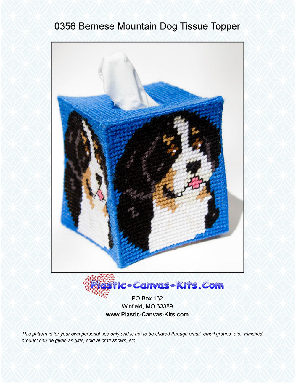 Bernese Mountain Dog Tissue Topper