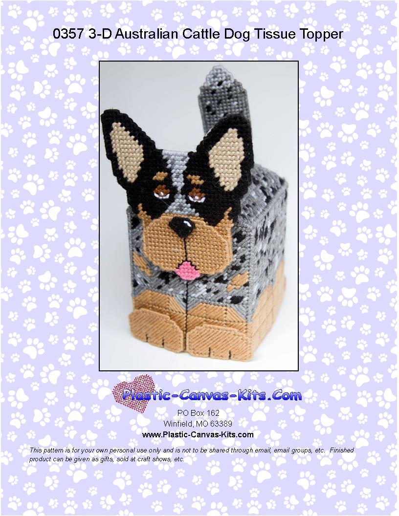 Australian Cattle Dog 3-D Tissue Topper