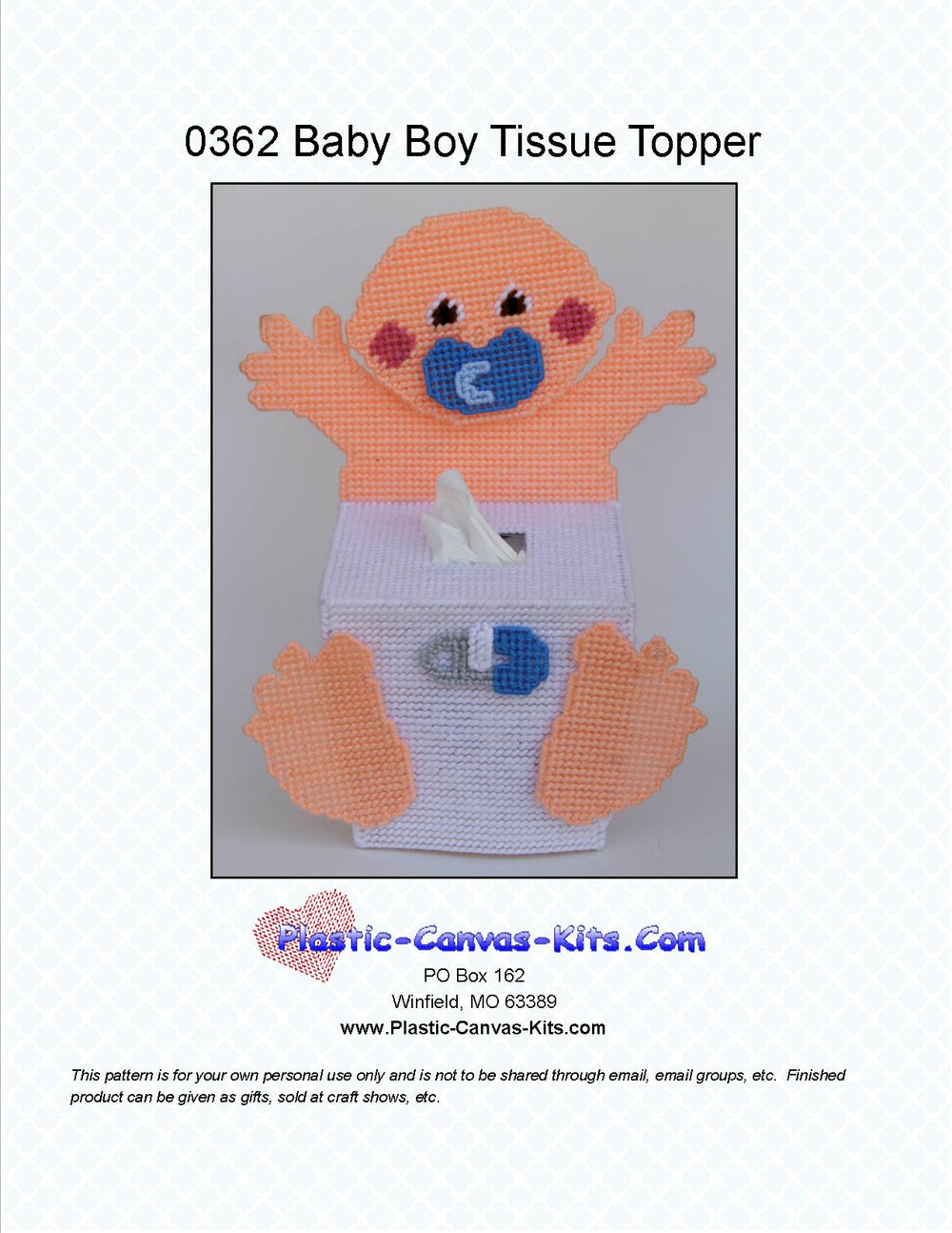 Baby Boy Tissue Topper