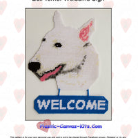 Bull Terrier Welcome Sign