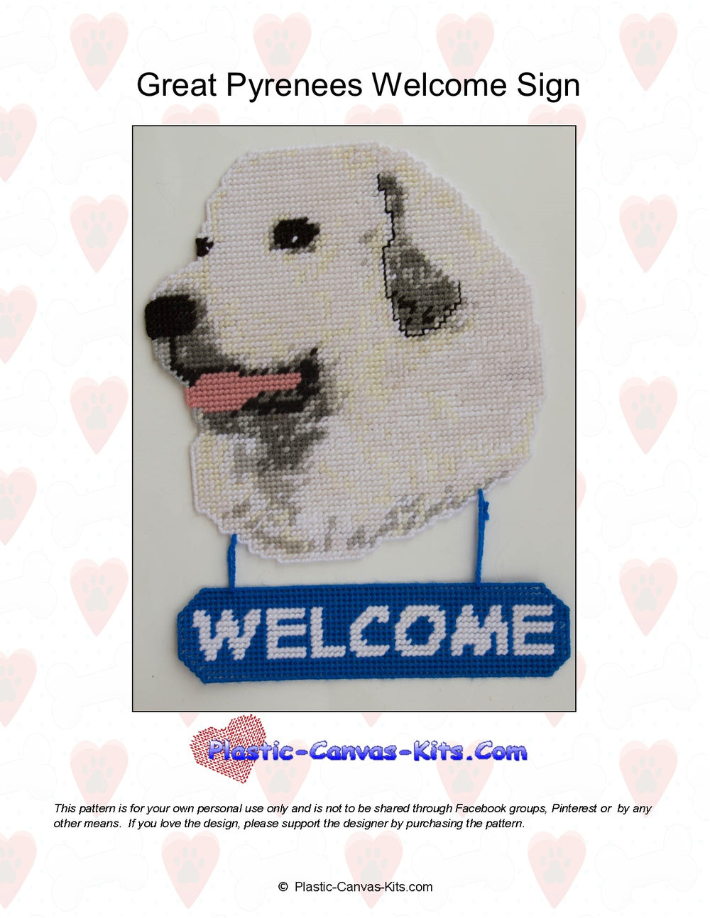 Great Pyrenees Welcome Sign