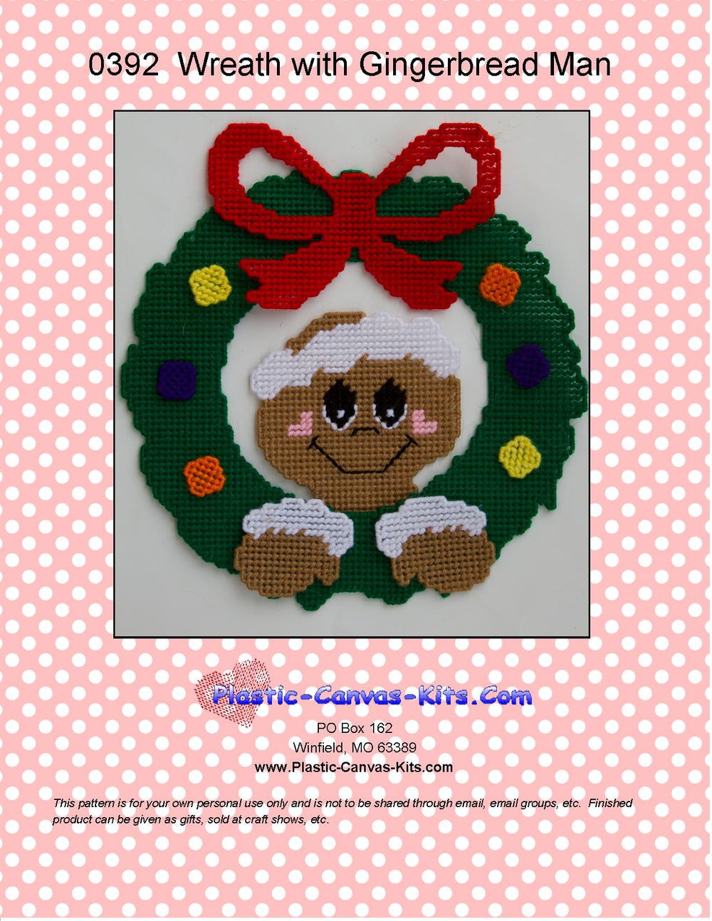Christmas Wreath with Gingerbread Man