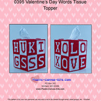 Valentine's Day Words Tissue Topper