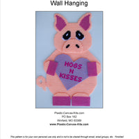 Hogs N Kisses Valentine's Day Pig Wall Hanging