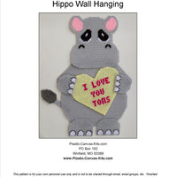I Love You Tons Valentine's Day Hippo Wall Hanging
