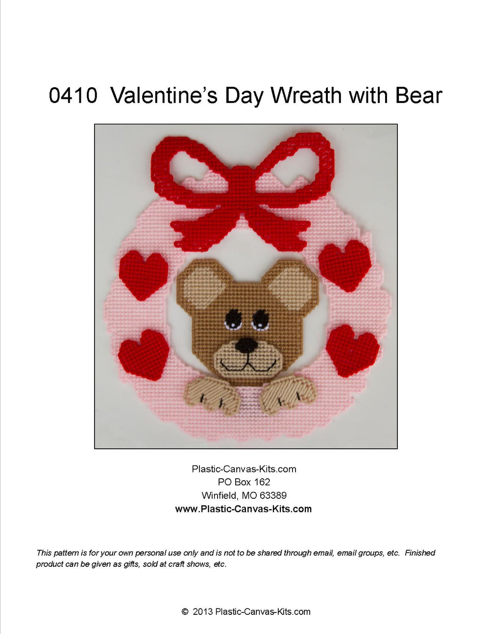 Valentine's Day Wreath with Bear