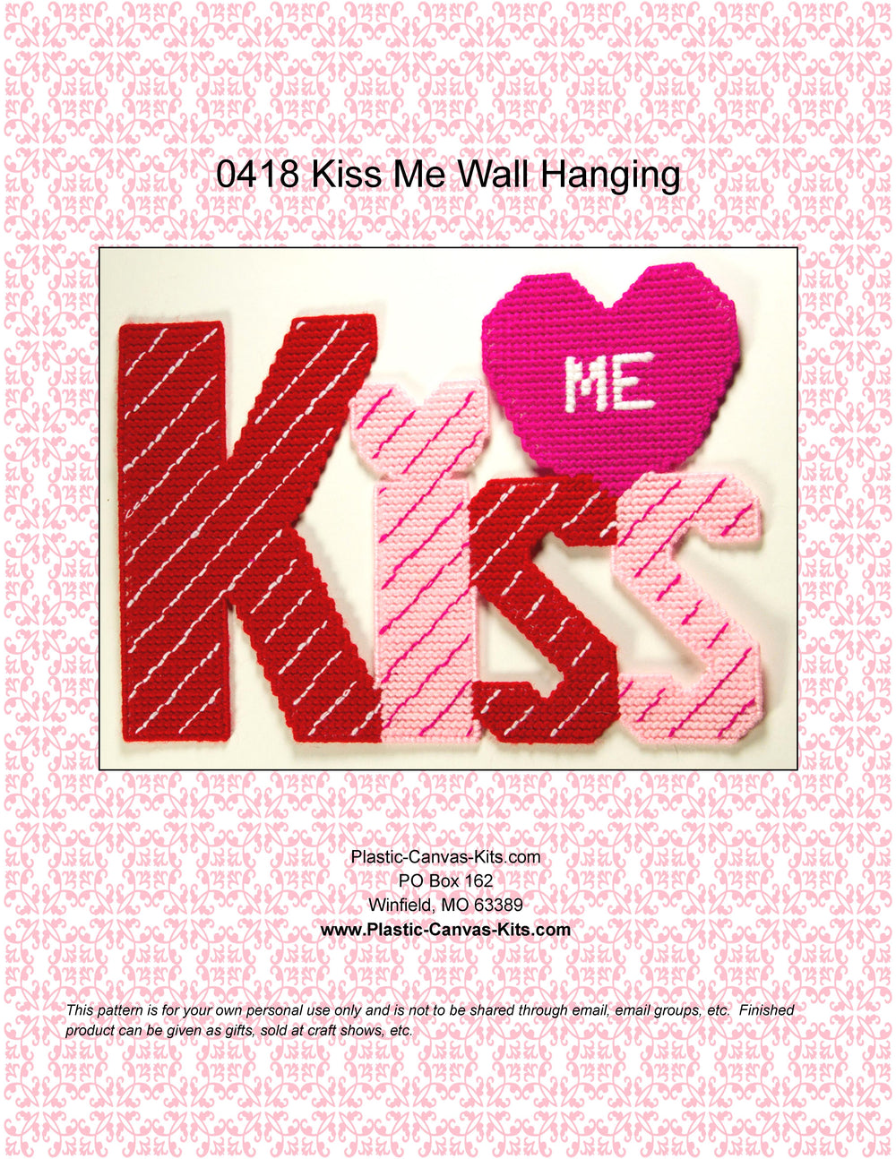 Kiss Me Wall Hanging