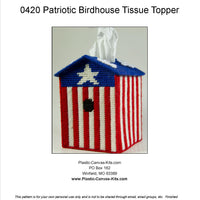Patriotic Birdhouse Tissue Topper