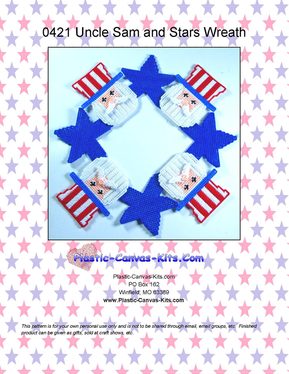 Uncle Sam and Stars Wreath