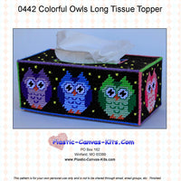 Colorful Owls Long Tissue Topper