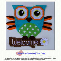 Colorful Owl Welcome Sign