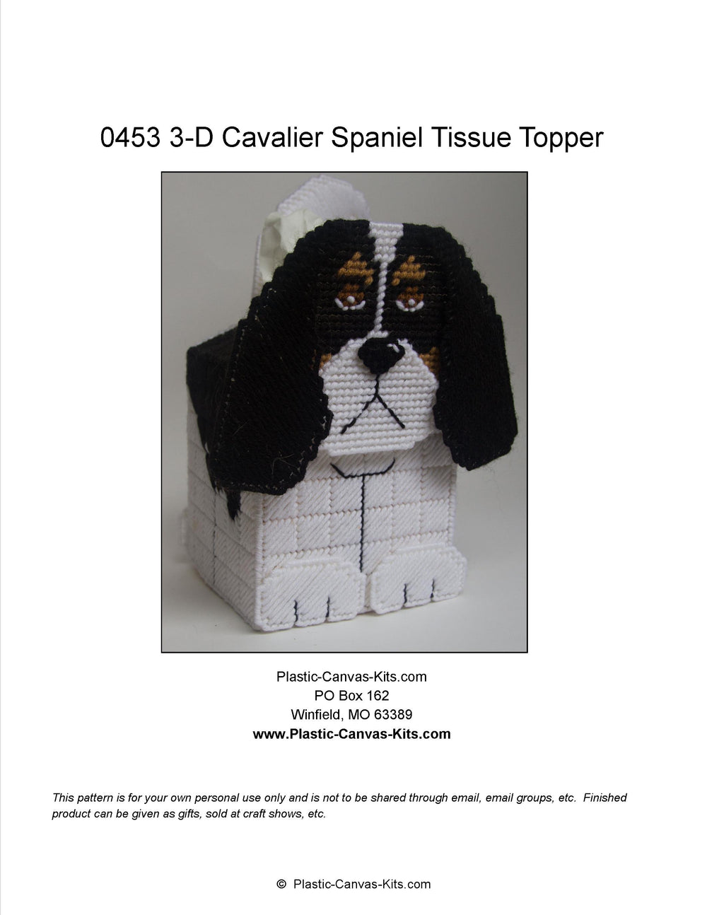Cavalier Spaniel 3-D Tissue Topper
