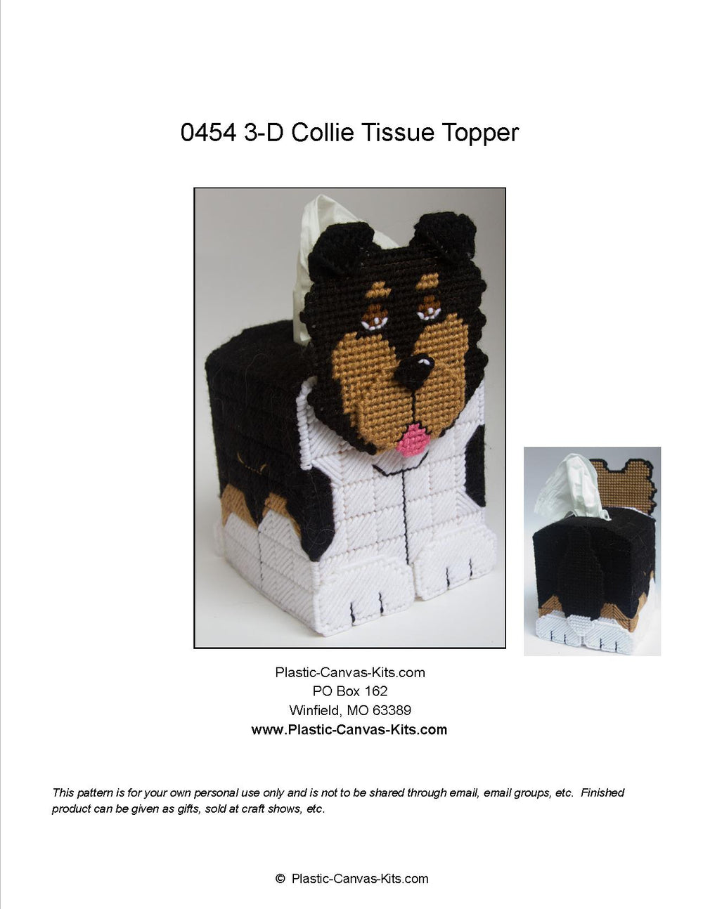 Collie 3-D Tissue Topper