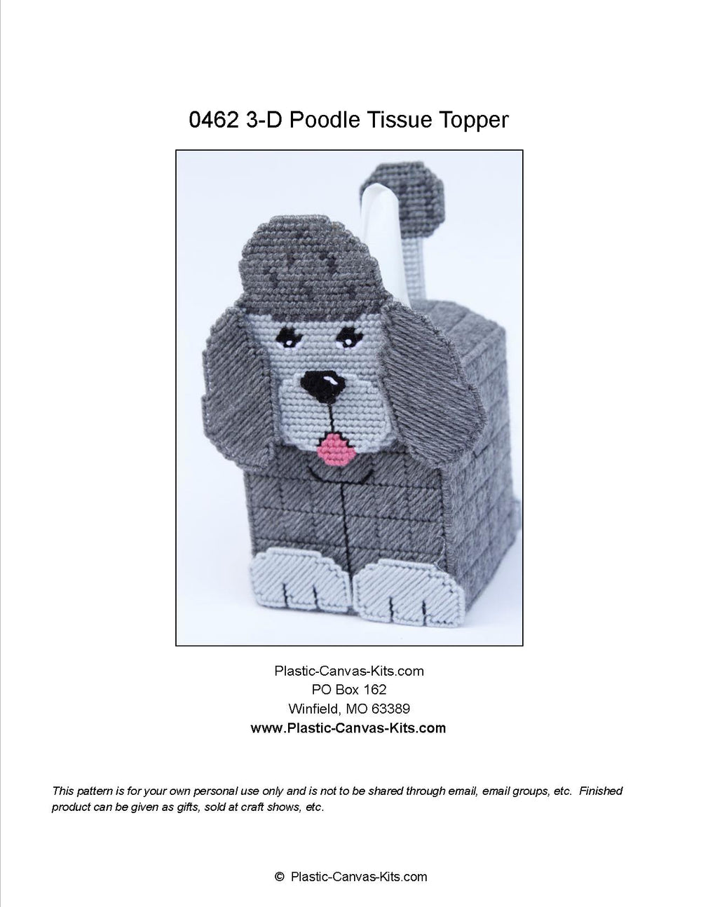 Poodle 3-D Tissue Topper