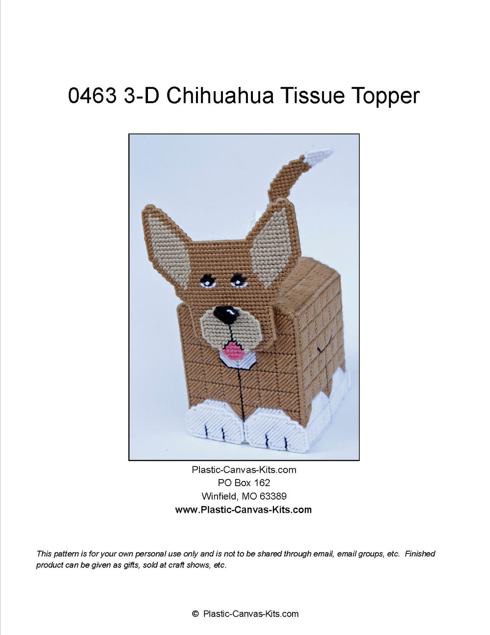 Chihuahua 3-D Tissue Topper