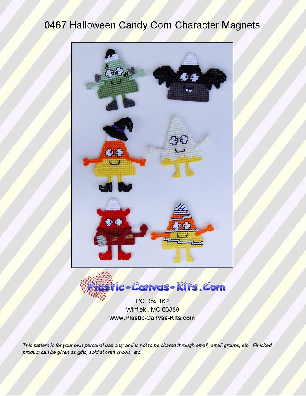 Candy Corn Character Magnets