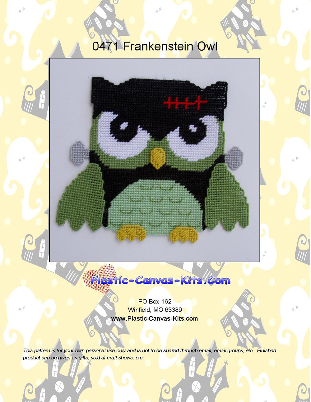 Frankenstein Owl Wall Hanging