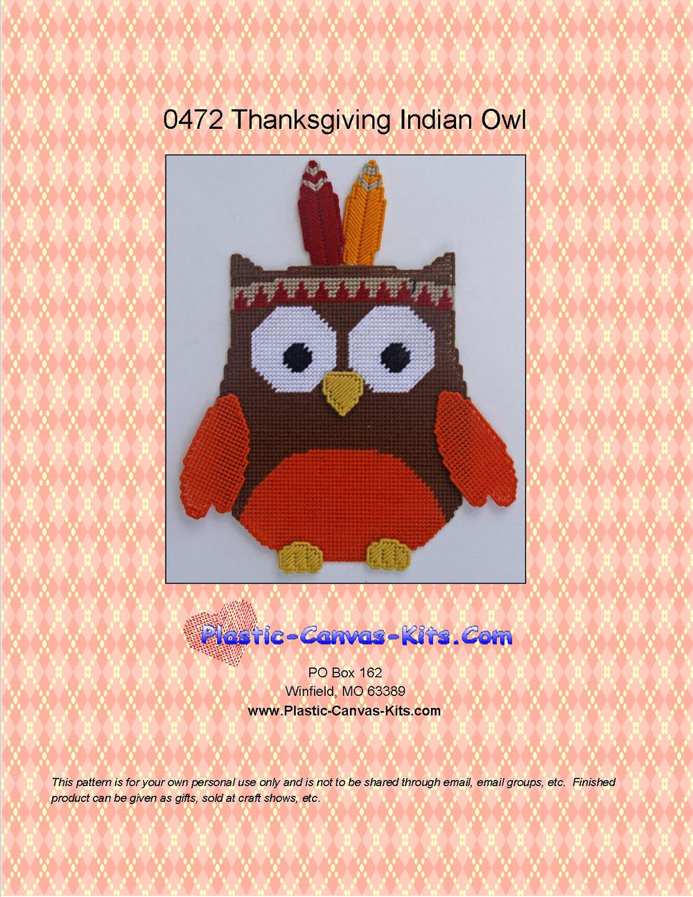 Thanksgiving Indian Owl Wall Hanging